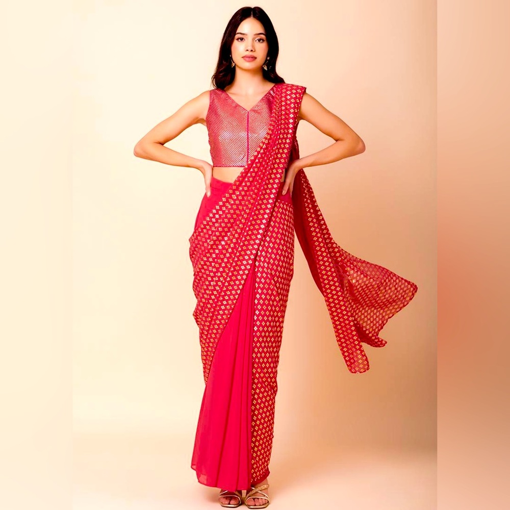 Elegant Pink Saree